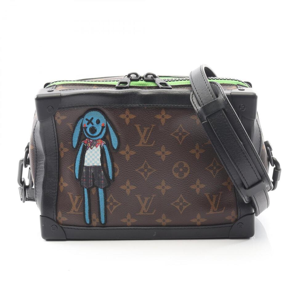 Louis Vuitton Soft Trunk LV Friend Shoulder Bag Canvas Leather Monogram Macassar